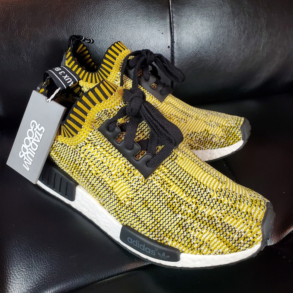 Adidas NMD RUNNER PK R1 S42131 RARE Yellow Camo!! Brand NIB🔥Sz5.5
